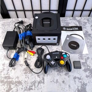 Nintendo GameCube Console Bundle DOL-001 Controller Memory Card Manual Tested